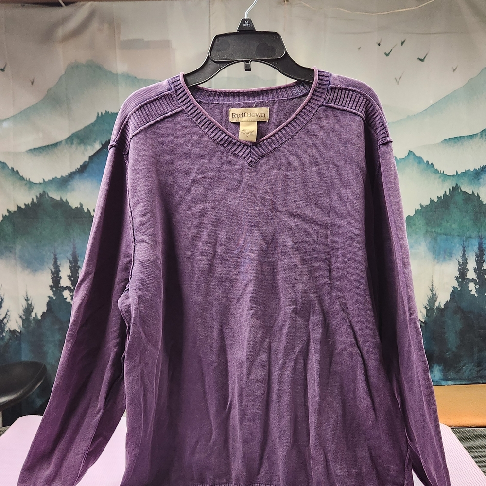 Ruff Hewn Women's V-Neck Purple Sweater